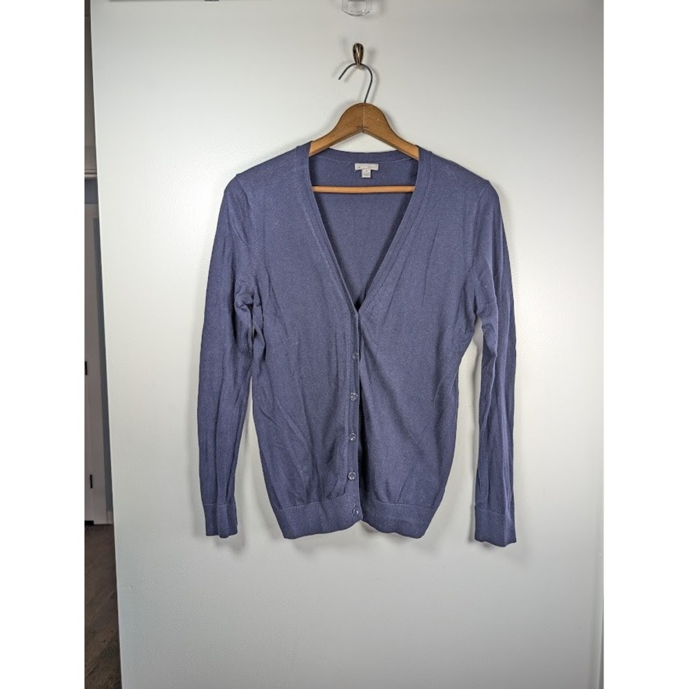 Gap Cardigan Sweater Womens Size Medium Silk Blend Minimalist Office Lightweight